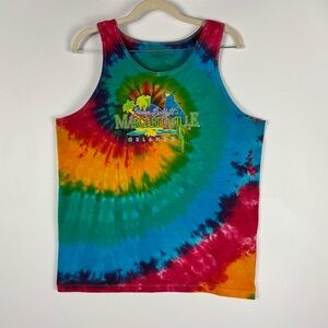 Jimmy Buffet Margaritaville Tank Top Mens Large Orlando Tie Dye Graphic Print